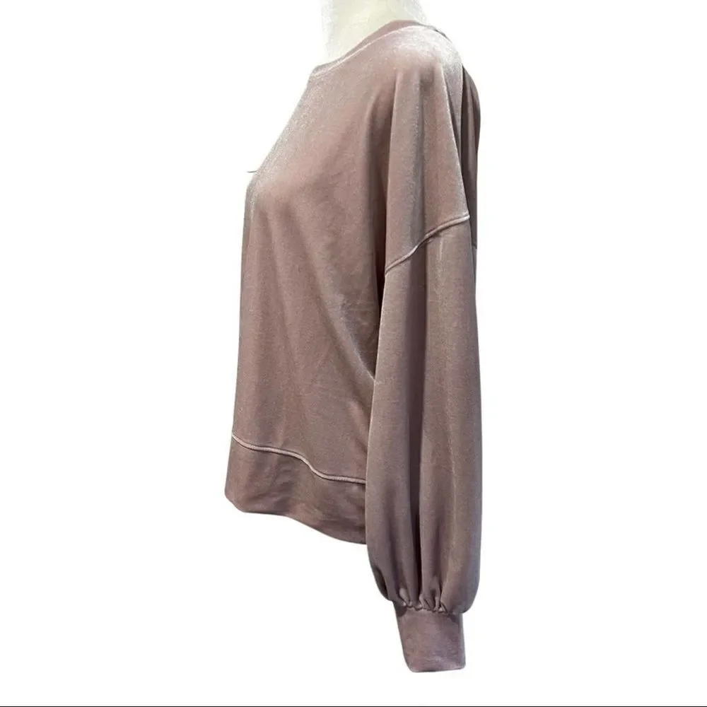 Madewell Velour balloon sleeve sweatshirt size small - Picture 3 of 7